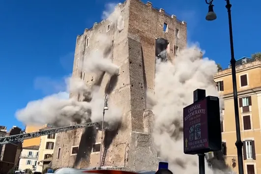 Morreu operário retirado dos escombros de torre medieval que desabou em Roma